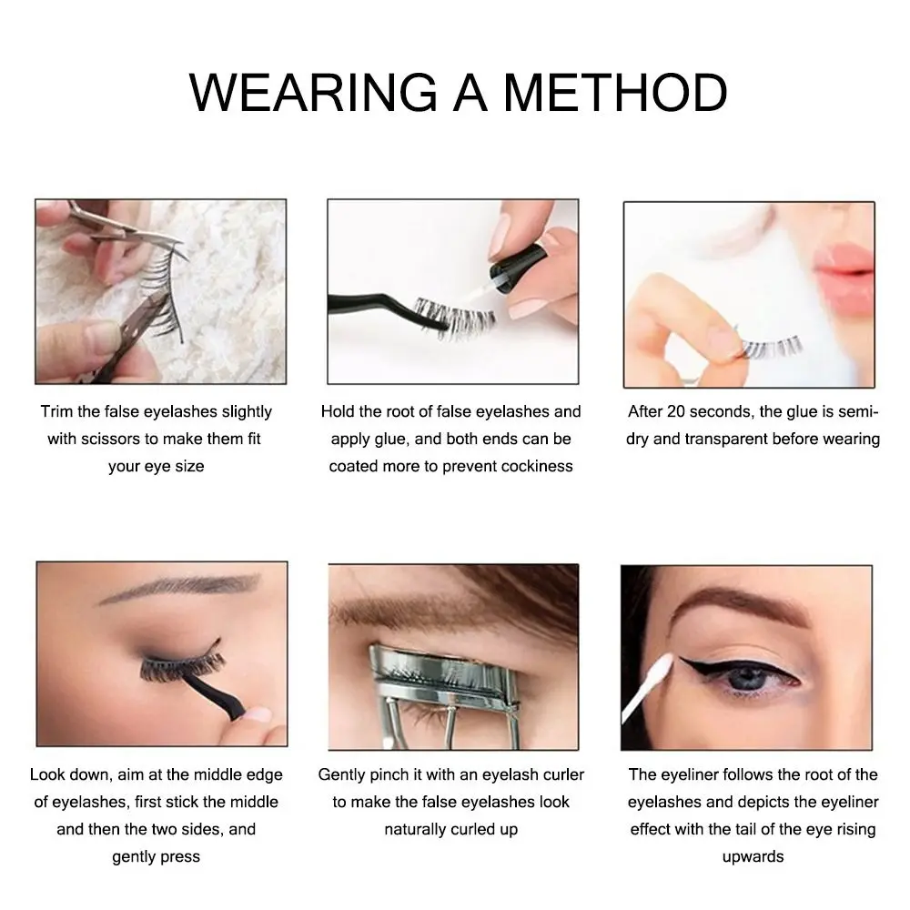 3d meia cílios falso vison cílios acento canto cílios olho de gato com faixa clara meia cílios postiços