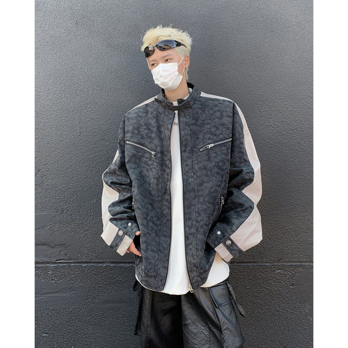 جديد ريترو أمريكان فايون دراجة نارية البيسبول Jaet الوقوف طوق ركاب رحلة العصرية تنوعا معطف Jaet للرجال