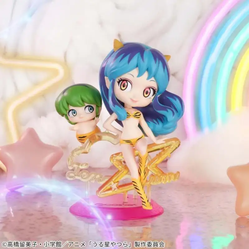 In Voorraad Bandai BANPRESTO Urusei Yatsura Q posket samen LUM TIEN Anime Actiefiguren Model Collecties Ornamenten versieren Speelgoed