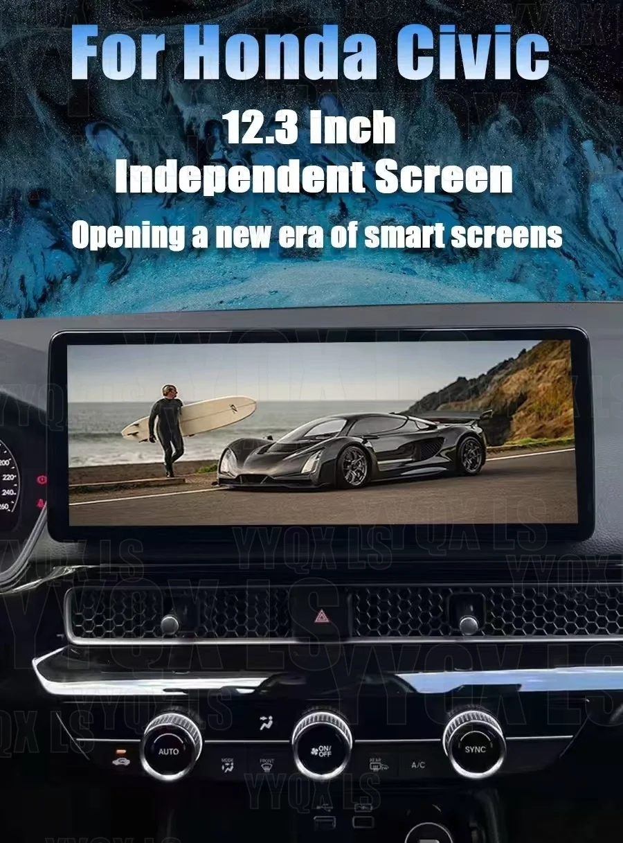 For Honda 11th 2023-2025 Android Car Radio Multimedia Video Player Wireless Carplay Autoradio Stereo GPS Navigation Head Unit