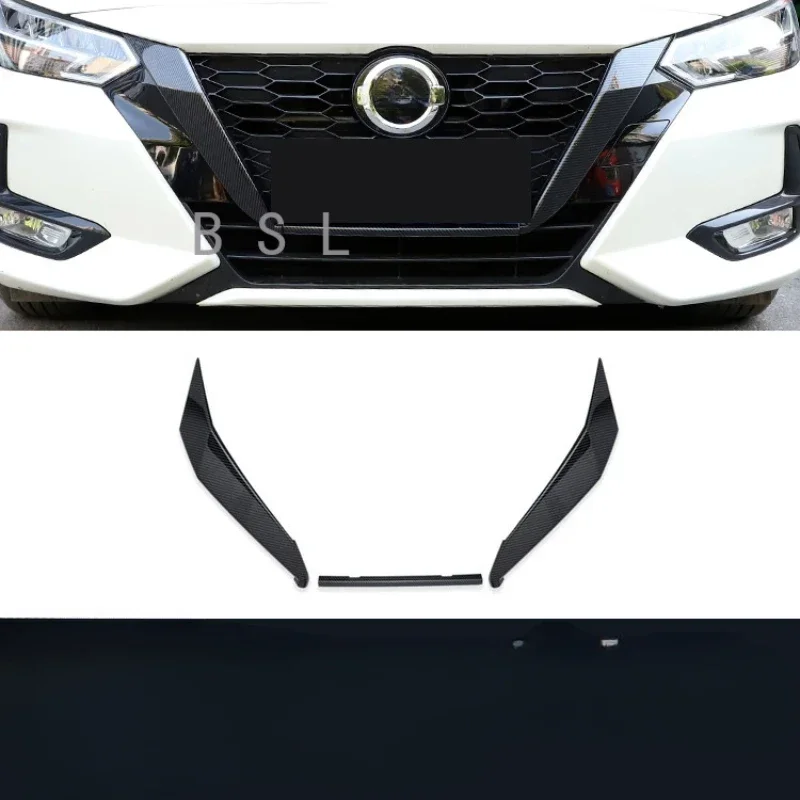 

Для Nissan Sylphy 2020 2021 2022 передний бампер молдинг гриль отделка наклейки украшение автомобильные аксессуары