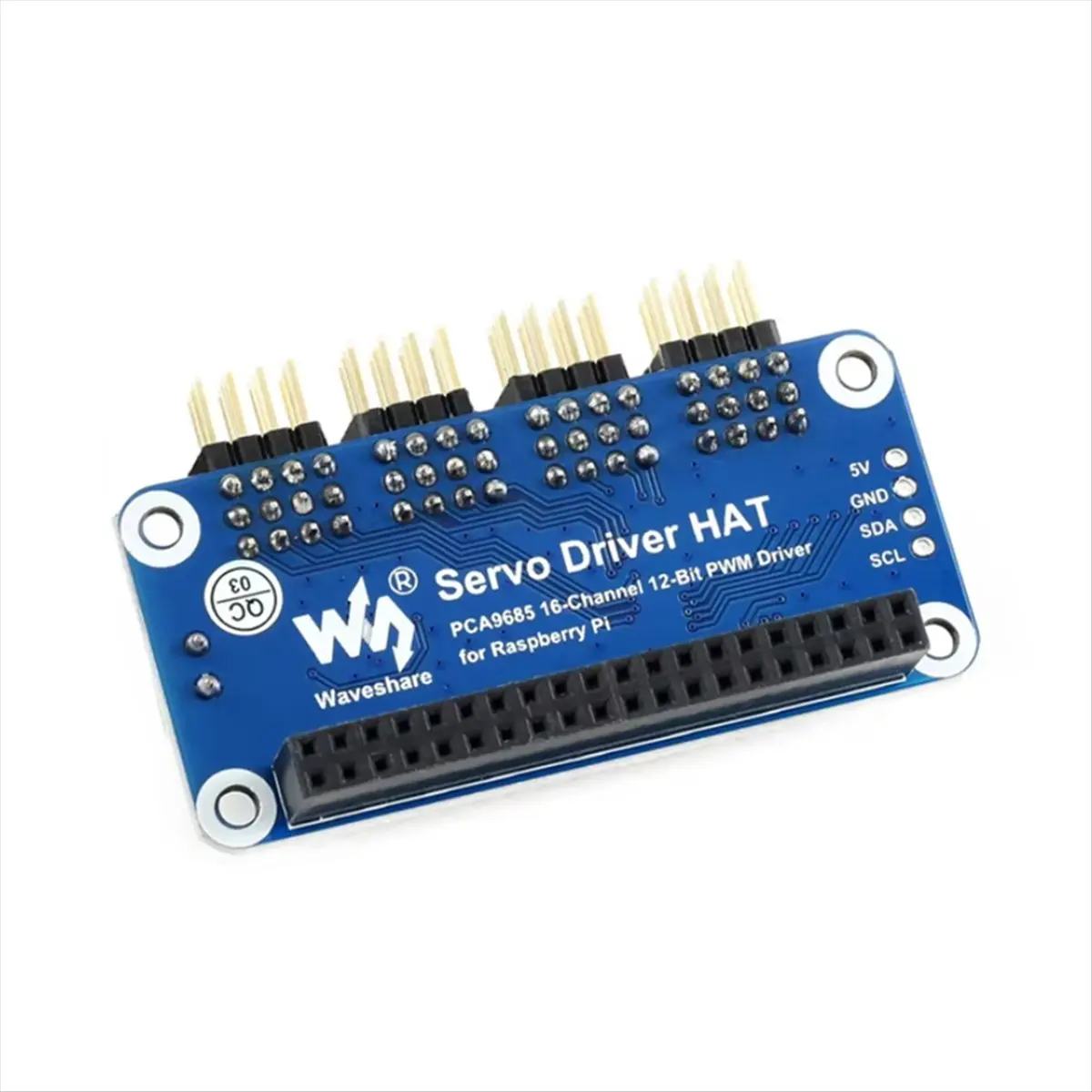 L77A  16-Channel 12-Bit Servo Driver HAT (B) for , Nano Interface, Integrated 5V Regulator