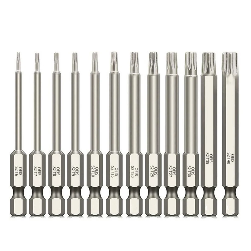 

Steel 1/4 Handle Hexagonal Plum Blossom Bit 75/100mm Six-star Screw Hole Pneumatic Screwdriver Tool Set