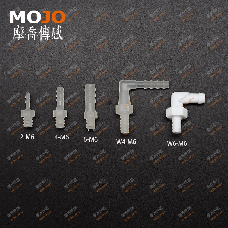 Straight Type M6 Thread  PP Material Pipe Fittings Nipple Connector(10pcs)