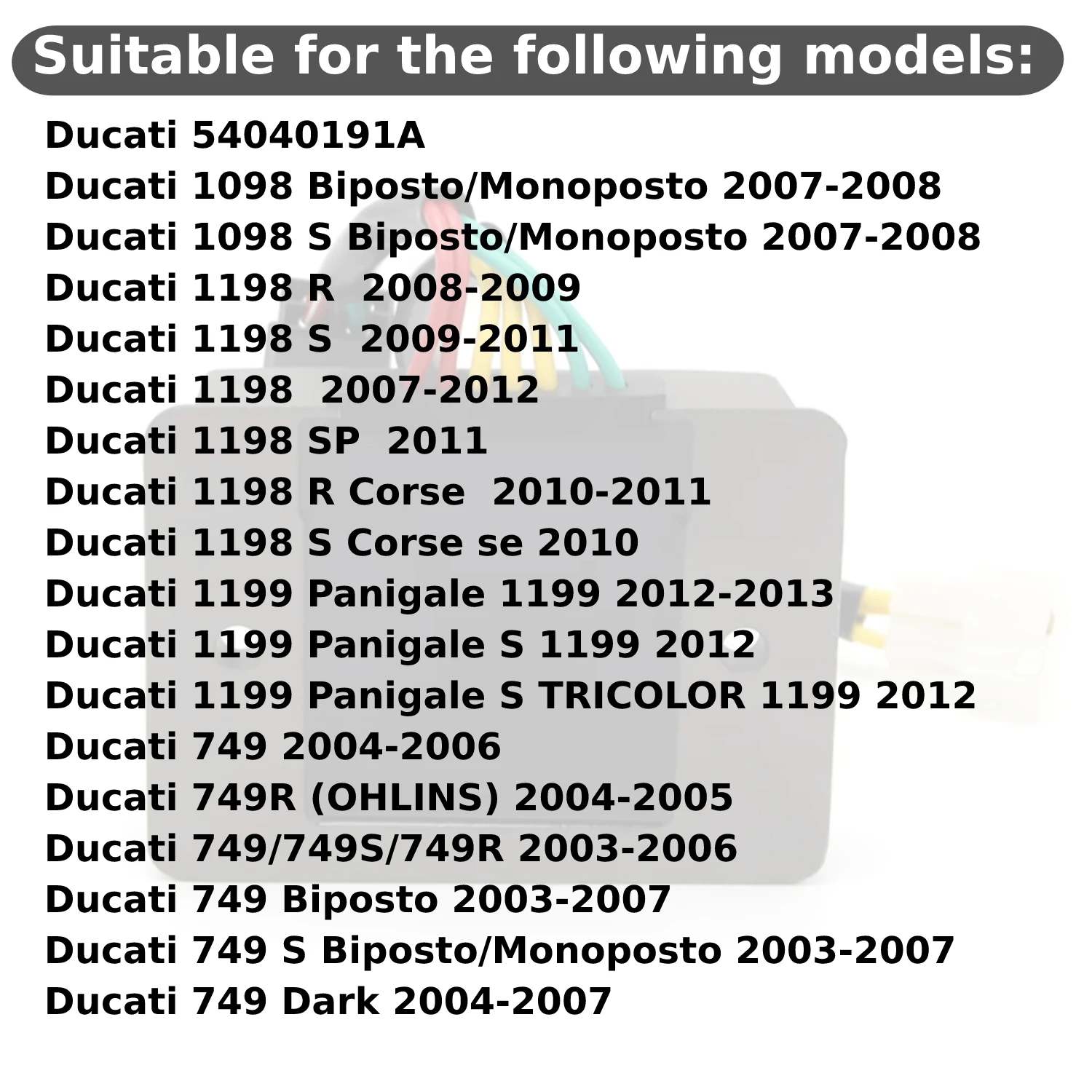 Voltage Regulator Rectifier For Ducati 848 849 999 1098 1099 1000 1100 EVO STREETFIGHTER S R Facelift DS MULTI STRADA  54040191A