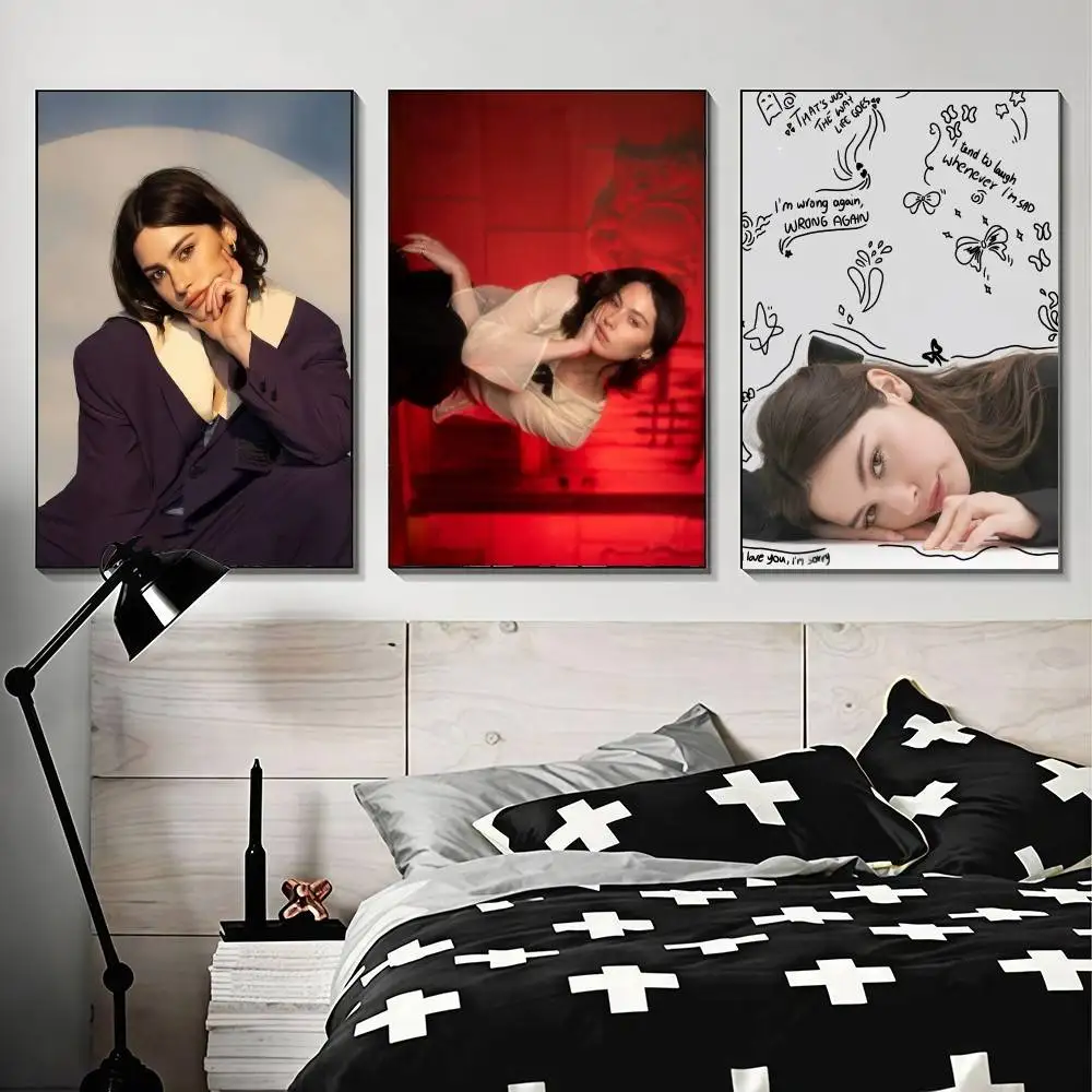 singer Gracie Abrams  Sleek and sophisticated poster sticker, perfect for living rooms, bedrooms, hallways, pubs, bistros