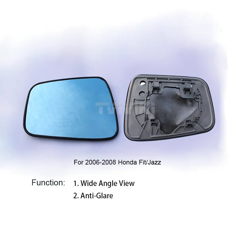 TVYVIKJ Side Rearview Mirror Blue Glass Lens For HONDA FIT Jazz 2003-2021 five generation Wide Angle View anti glare door mirror