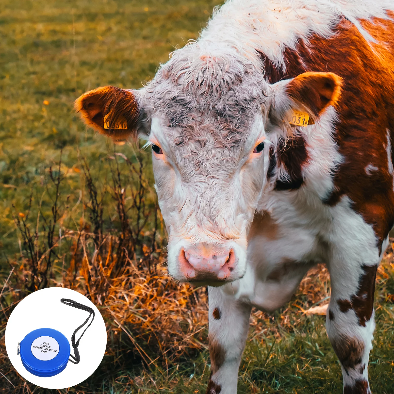 

Blue 250cm Animal Measuring Tape for Cattle Pigs Goat Horse Body Measurement Weight Estimation Farm Accessories