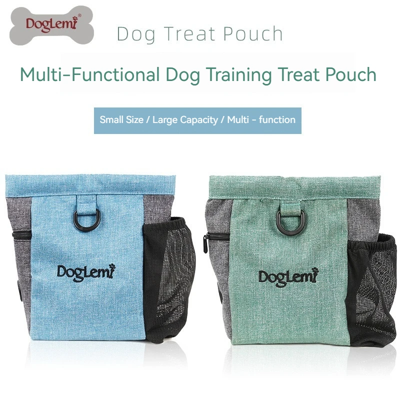 Bolsa para golosinas para perros, multifuncional, de gran capacidad, portátil, para caminar al aire libre, entrenamiento, bolsa de almacenamiento de alimentos para mascotas