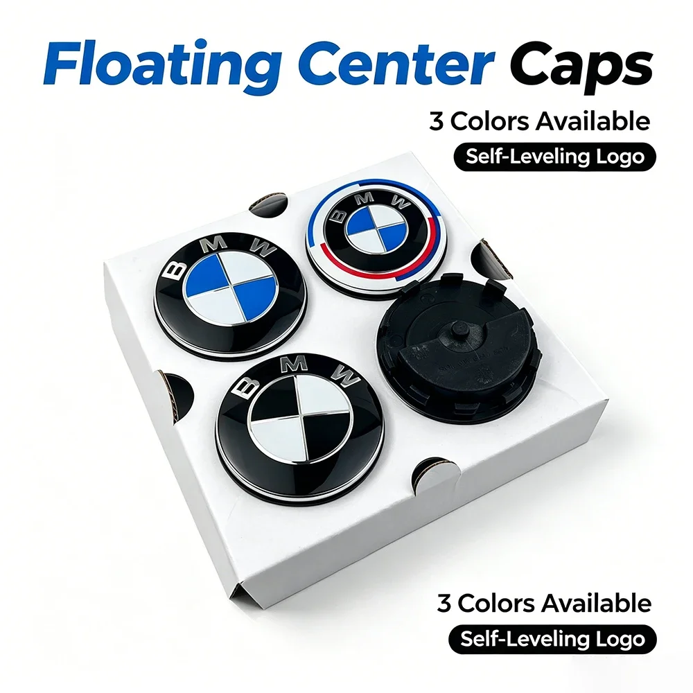 4Pcs/set 68MM 56MM Floating Wheel hub modification Center Cap For BMW M E36 E39 E46 E60 E90 E90 F10 F30 G20 G21 G30 G11 F15 X5