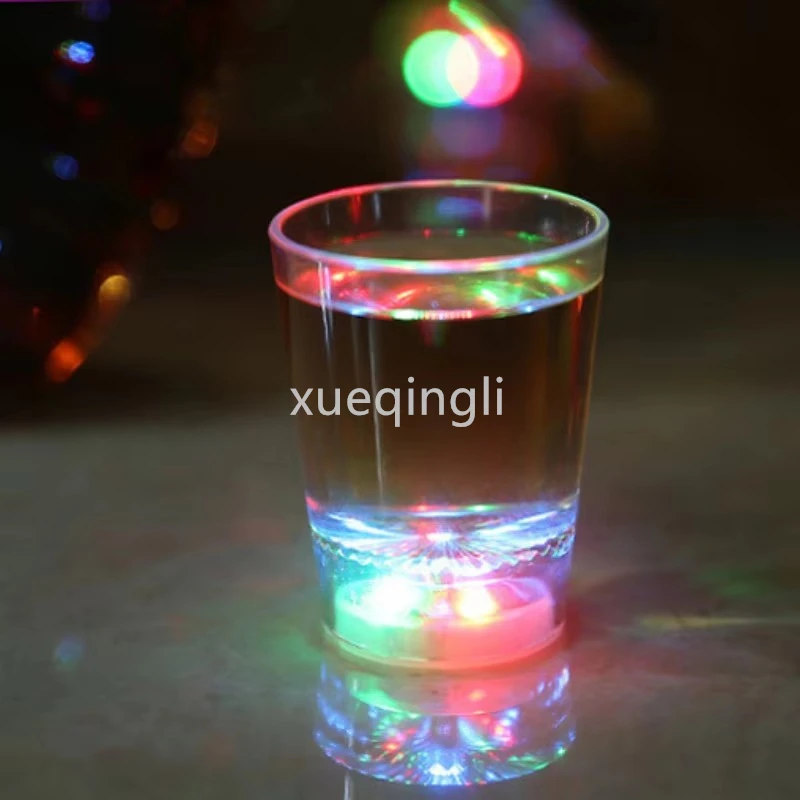 1pc New Colorful Glowing Cup Pour Water and It Lights Up Inductive Transparent Cup KTV Bar Color Changing Beer Cup 50ml