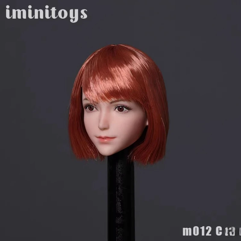 1/6 Scale Female Soldier Head Sculpt M012 Girl Short Long Hair Model for 12 Inch Pale Skin Body PH JIAOU DOLL Action Figures