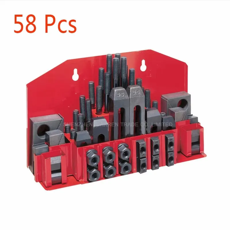 58pcs M12 Milling Machine Clamping Set Mill Clamp Kit Machine Tool Vice Milling Machine Accessories Set