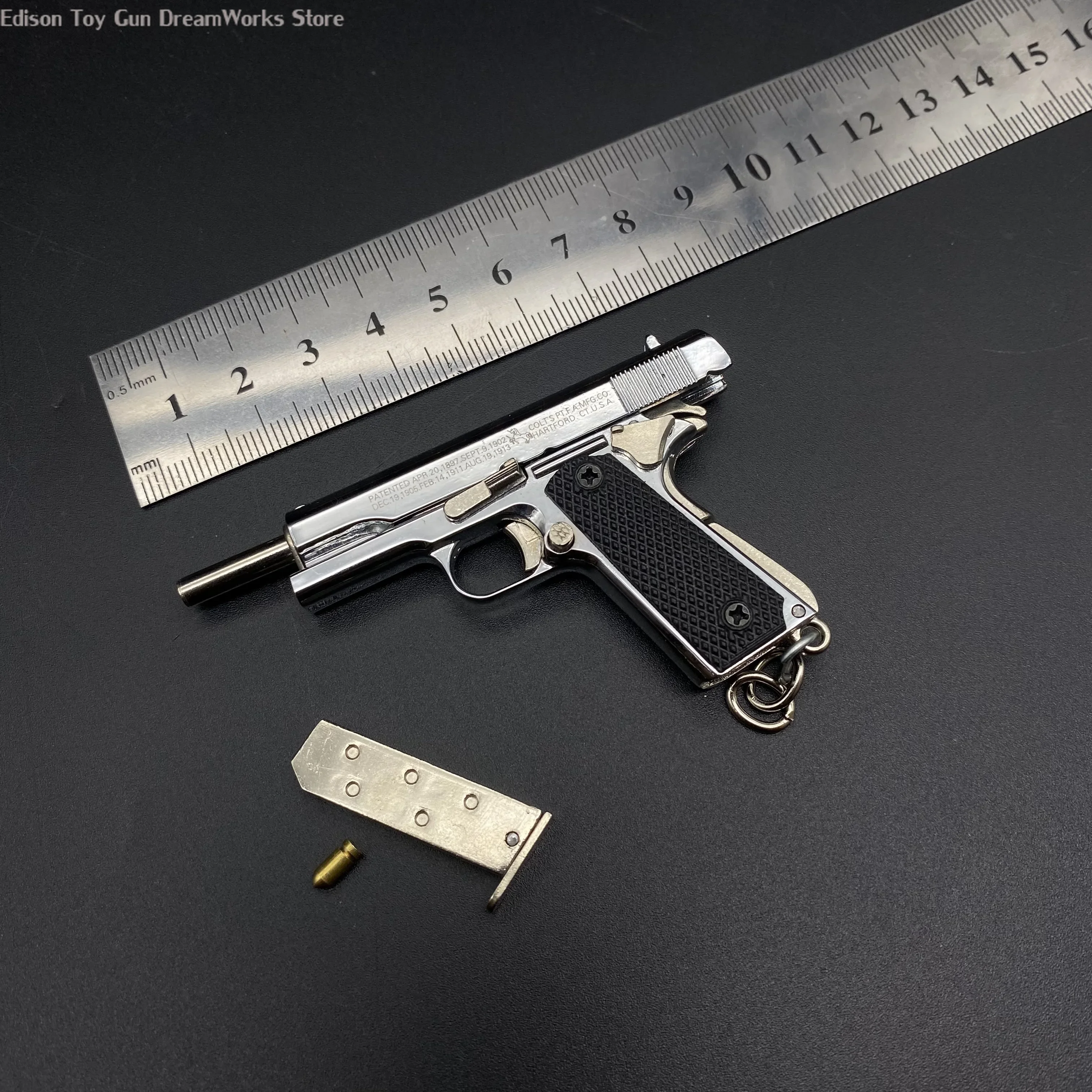 Mini réplica da pistola da liga, Colt governo pequeno 1911, modelo minúsculo, coleção do presente do gamer, brinquedo novo, M1911, 2.8, 2024