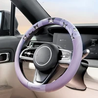 Sanrio Kawaii Kuromi My Melody Anime protector para volante de coche de felpa adecuado para capó de volante de 37-38Cm lindos accesorios para coche