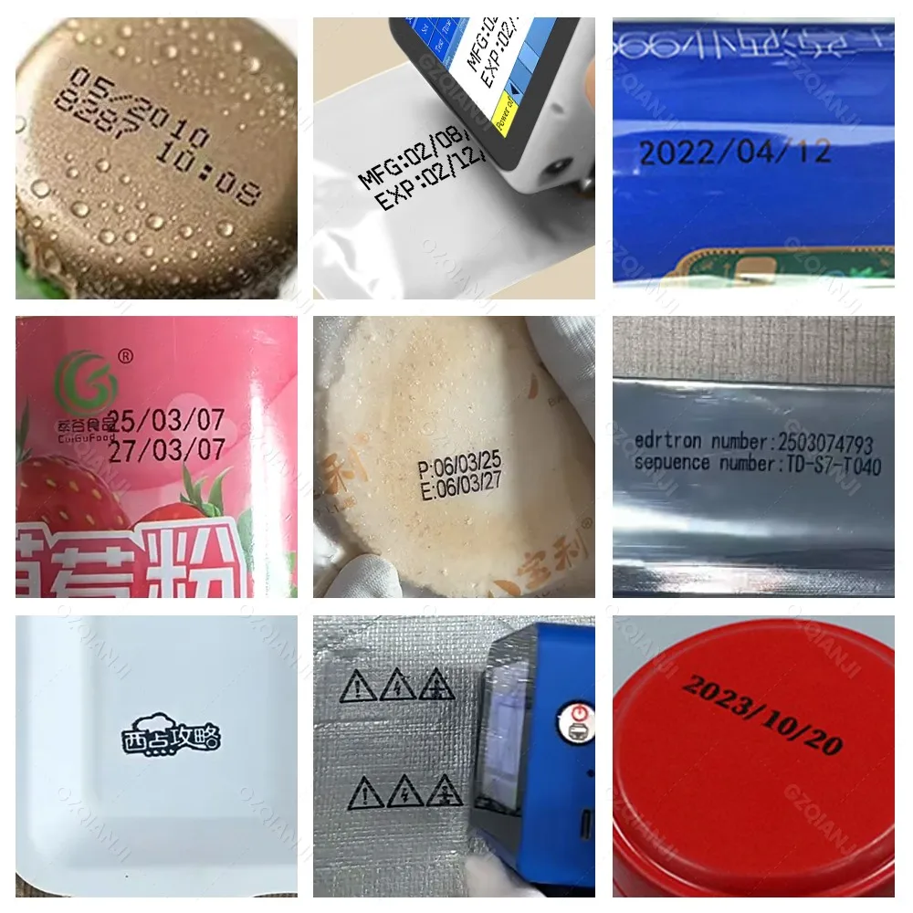 12.7mm Mini Inkjet Printer with Grips 28 Languages Coding Portable Machine for Plastic Text Label Batch Number Date Logo Print