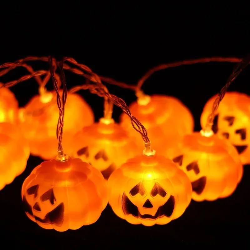 LED Pumpkin Light String, Dia do Fantasma do Dia das Bruxas, Atmosfera de Páscoa Light Bar, Arranjo, Casa Assombrada, Pendurado Luzes Decorativas