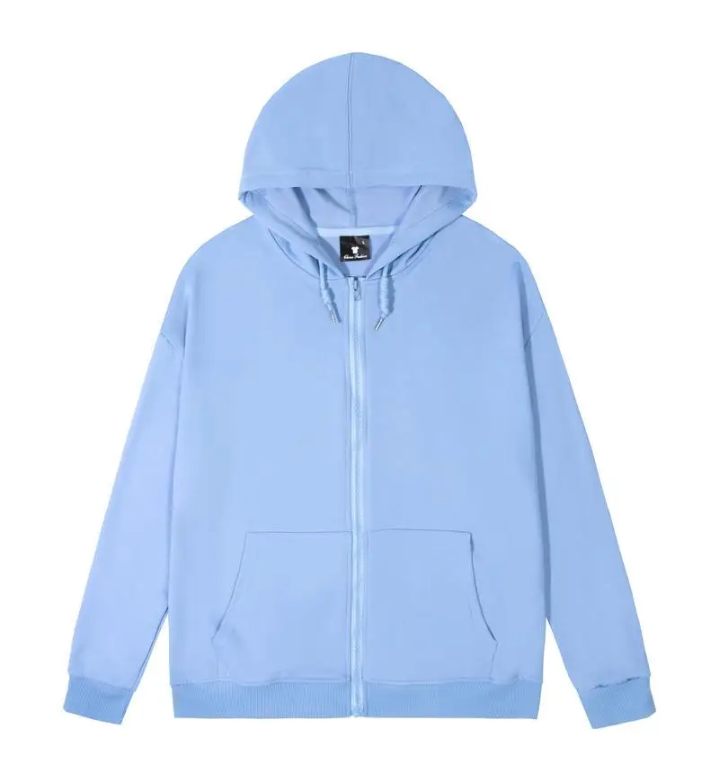 Spring Autumn Men's Thin Zipper Pocket Sweater Hoodie Personalized Custom Design Printed Logo DIY Outdoor Sports Street Clothing