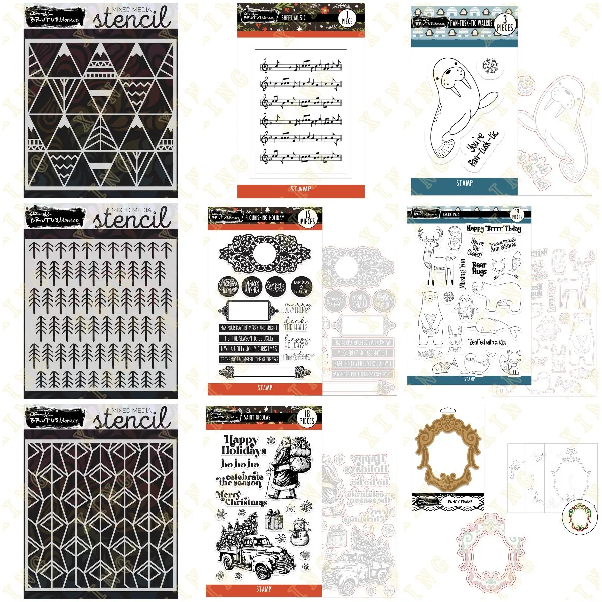 

Saint Nicolas Flourishing Holiday Media Metal Cutting Dies Stamps Stencil Scrapbook Diary Decoration Embossing Template Diy Card