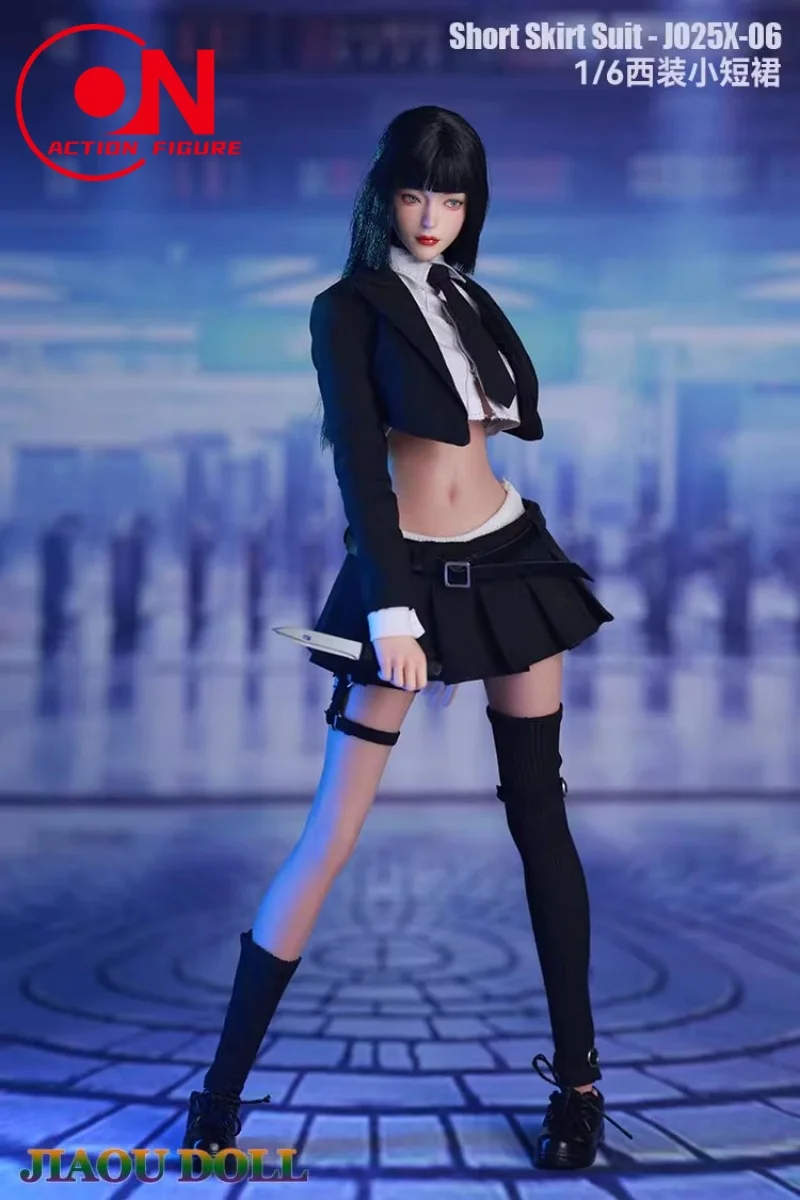 JO25X-06 JO25X-07 1/6 échelle femme taille exposée demi-jupe costume noir ensemble de vêtements modèle adapté 12 pouces PH TBL soldat figurine d'action