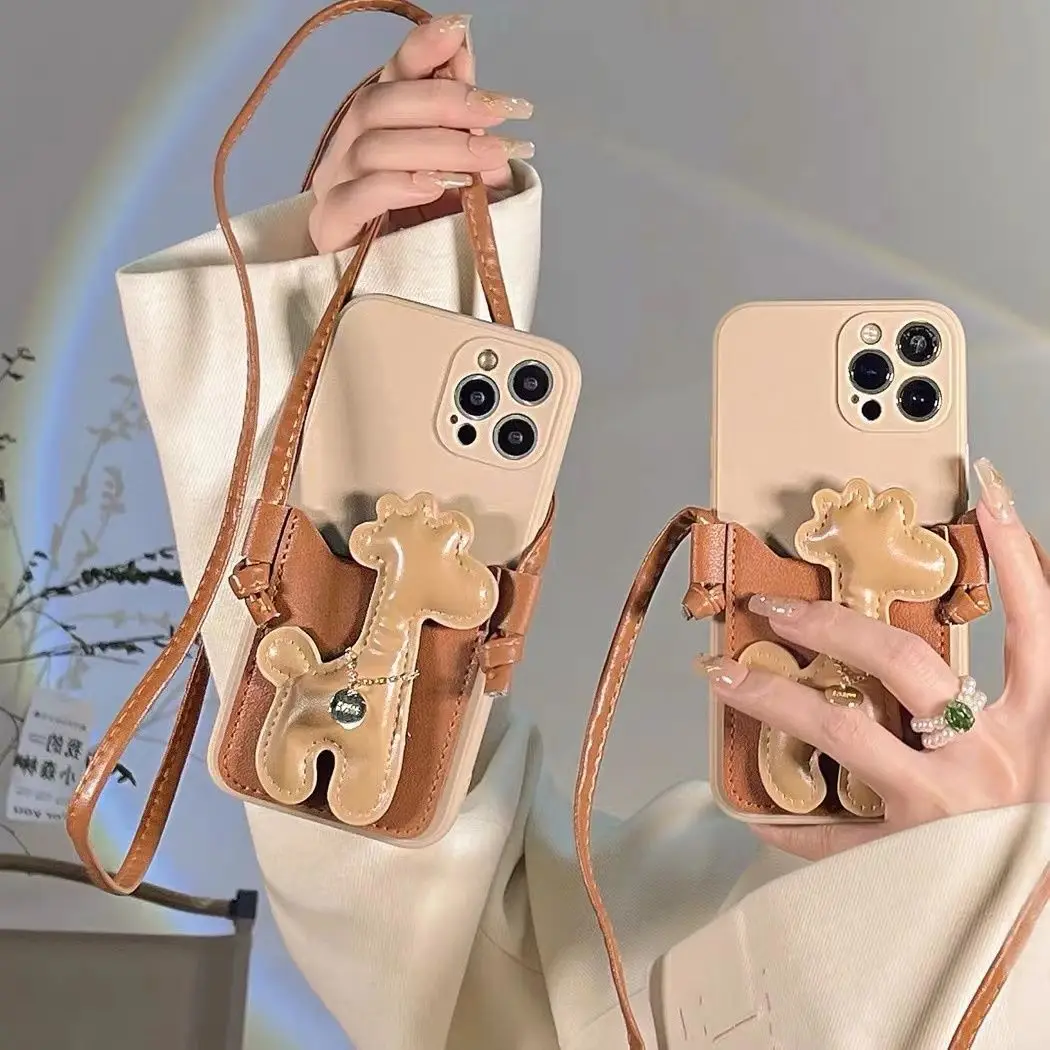 크로스바디 랜야드 스트랩 랜야드 폰 케이스 아이폰 17 16 15 14 13 12 11 프로 맥스 X XR XS 맥스 8플러스 리퀴드 실리콘 커버 코크