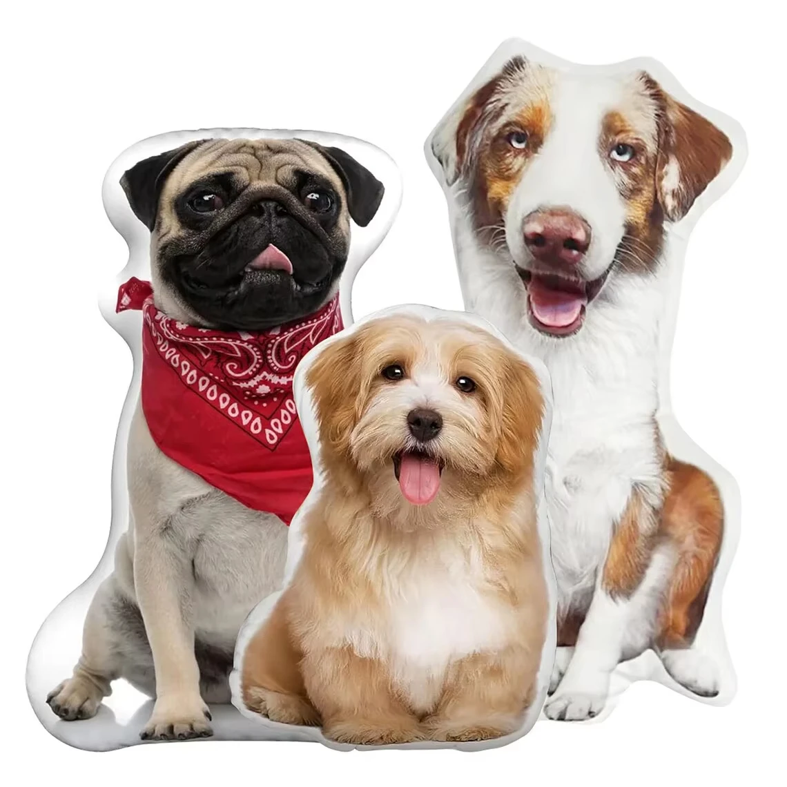 Custom Pet Portrait Pillow Personalized Dog Cat Photo Cushion Cover Cute Funny Gift for Pet Lover Owner
