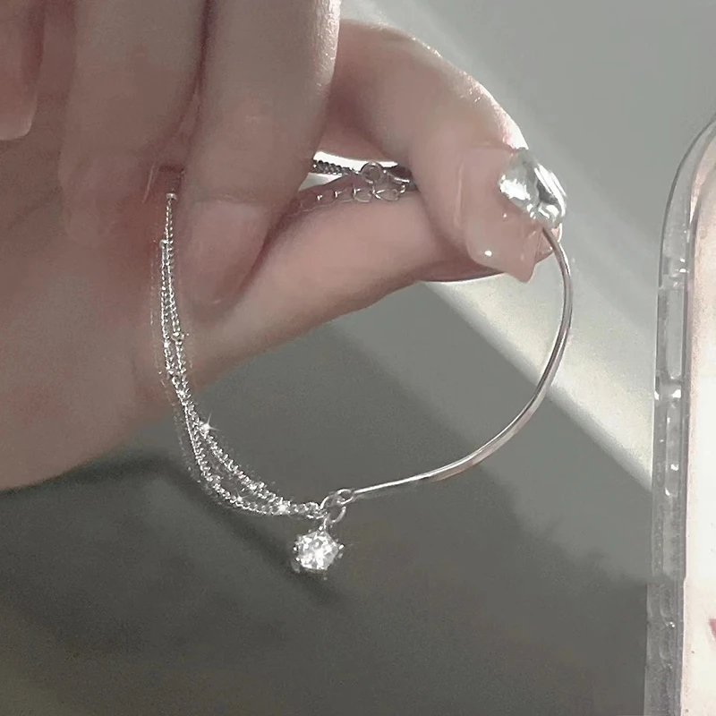 bracelet in silver Chain stars Bracelets for women Charms fashion designer party Wedding Jewelry Holiday gifts