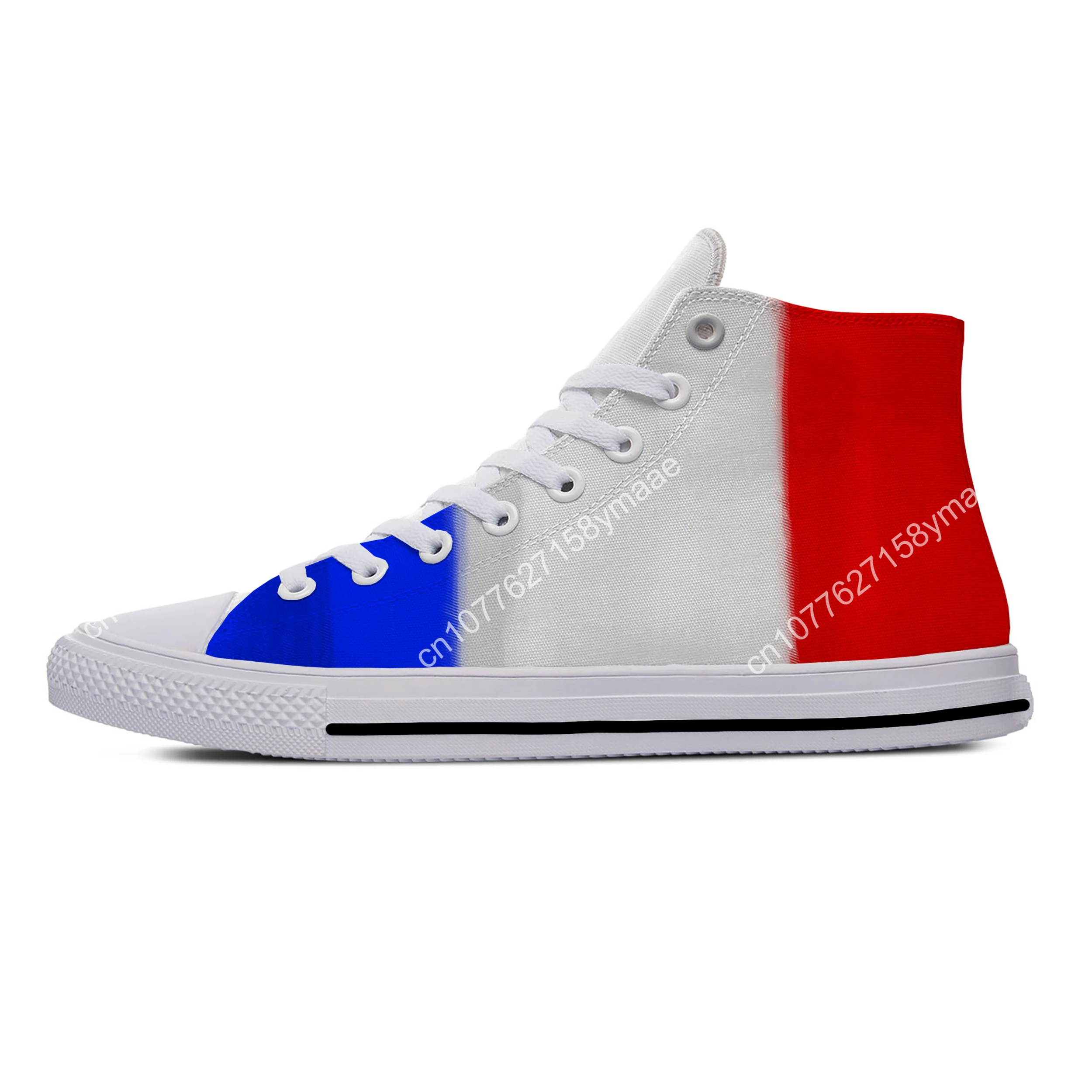 Hot Summer France Flag Funny Popular Fashion Casual Cloth Shoes High Top Latest Men Women Sneakers Classic Board Shoes