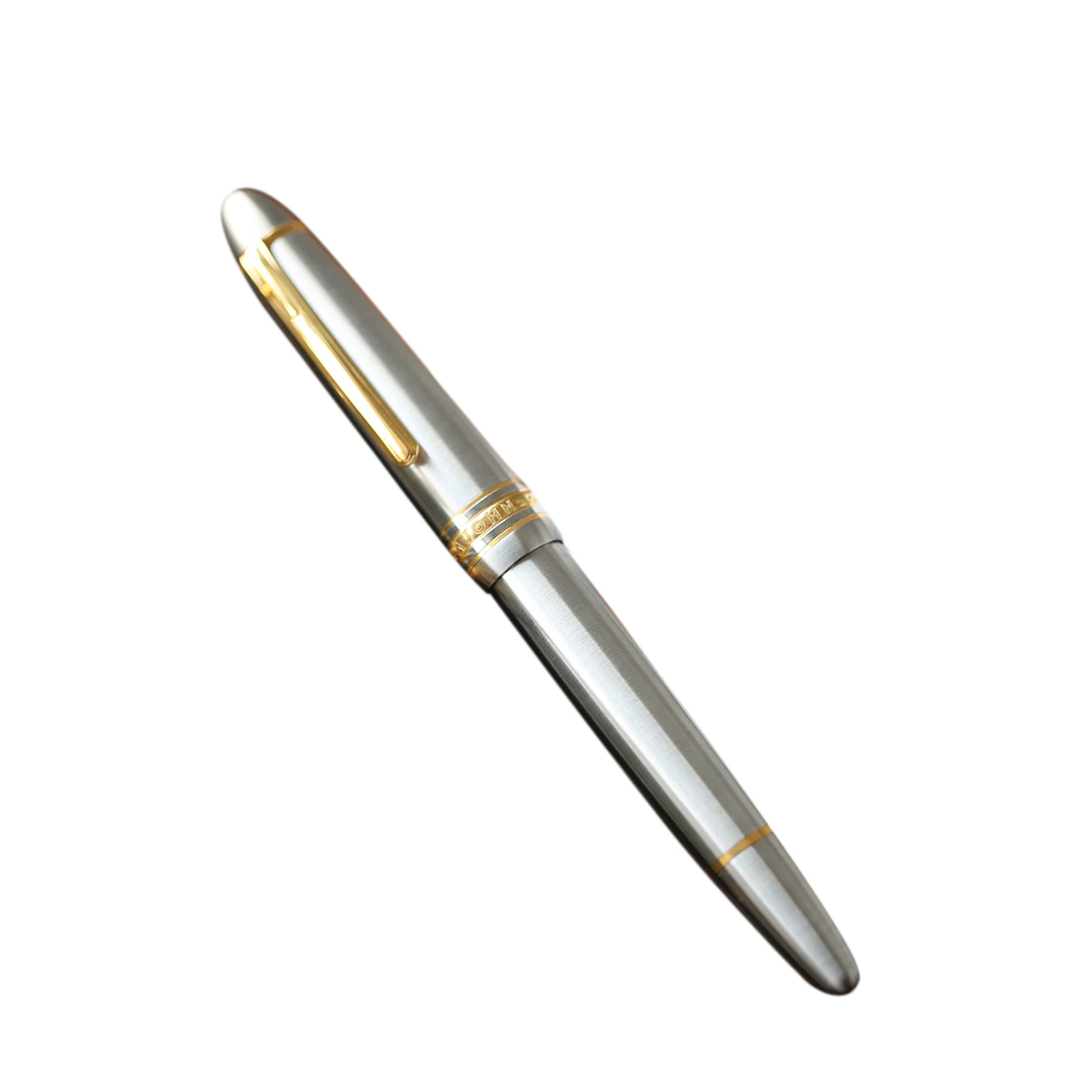 Imagem -02 - Majohn Titanium Alloy Piston Fountain Pen Desenho de Fio Suave ef Nib Escritório Material Escolar Papelaria Estudante Ti136