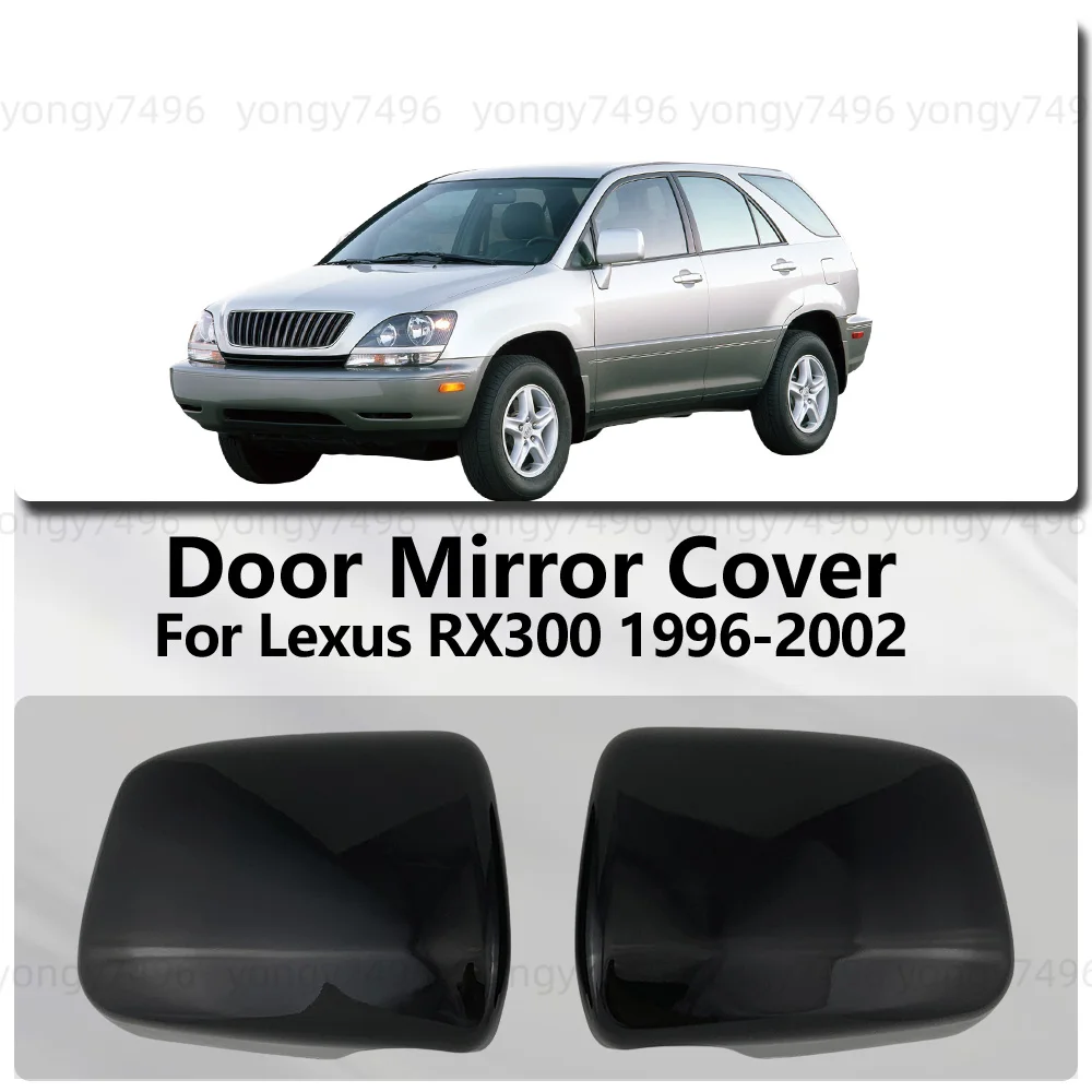 For Lexus RX300 1996-2002 Carbon Chrome Silver Bright Black Door Mirror Cover Stickers Exterior Car Decoration Accessories