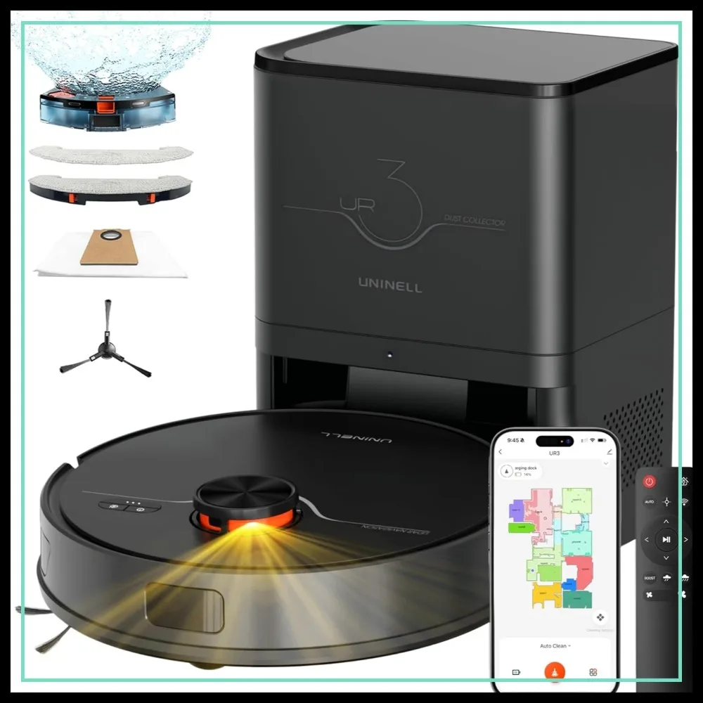 Robot Vacuum & Mop Combo 7000Pa LiDAR 180Min Self-Emptying