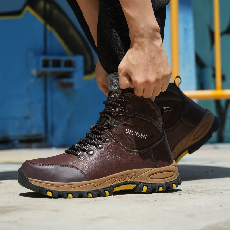Waterproof Non Slip Construction Work Shoes Men Work Boots Anti-puncture Indestructible Leather Safety Shoes Labor Top for Men