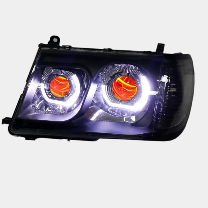 For Toyota LC100 Land Cruiser 4500 Full LED Headlamp Assembly 4700 Bi-xenon Projector Lens U-type Daytime Running Light - view 4