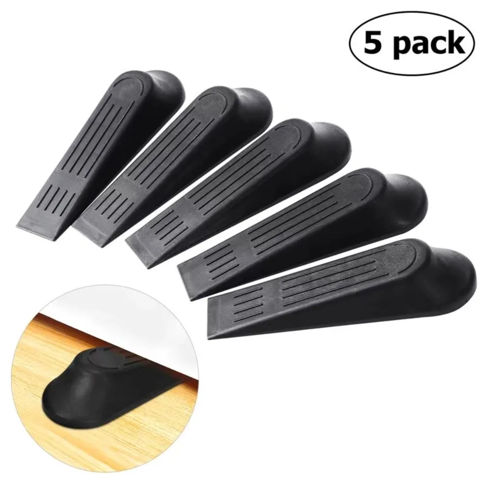 5pcs Set Plastic Door Stop Stoppers Durable Non-Slip Base Heavy Duty Door Stopper Buffers Compact Size Sliding Door Jam Home Use