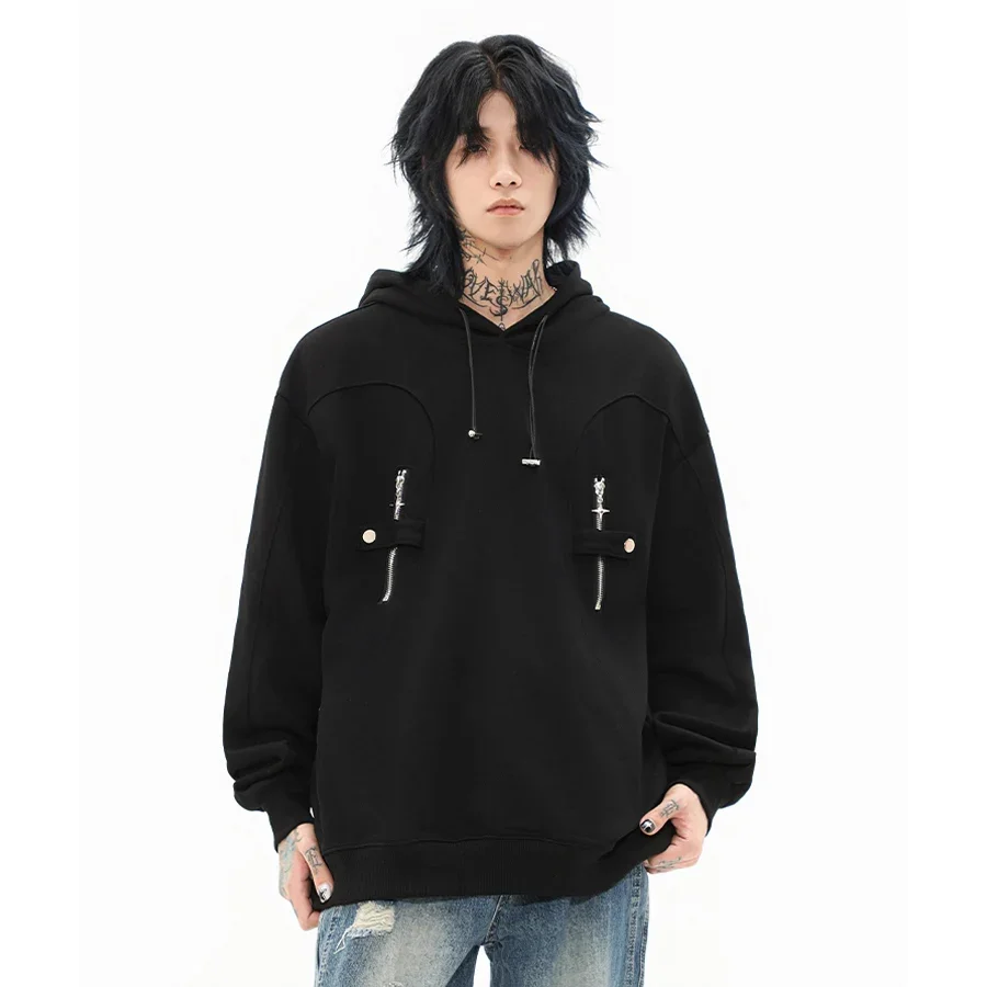 

Sweatshirts Women Men 320g Cotton Zipper Streetwear Fashion Loose Casual Oversize Hooded Pullover Sweatshirts Hoodies