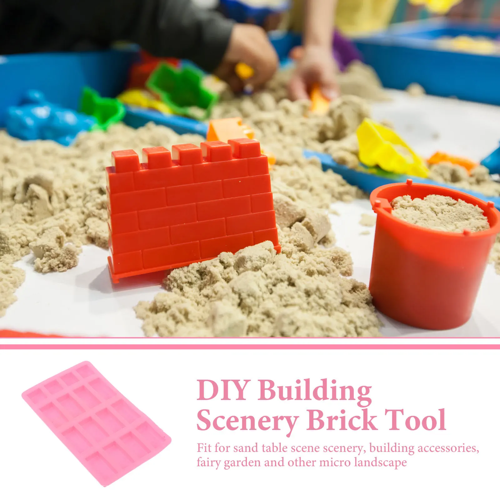 DIY песочный стол, мини-форма для изготовления кирпича, прочный силиконовый материал для микропейзажа и принадлежностей для декораций