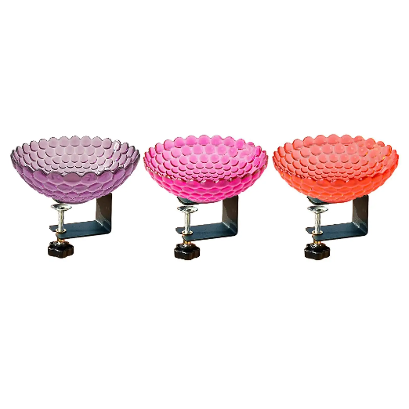 

Deck Mounted Bird Bath Bird Feeder Outdoors Birdfeeder Patio Decoration Outside Housewarming Gift with Adjustable Steel Clamp