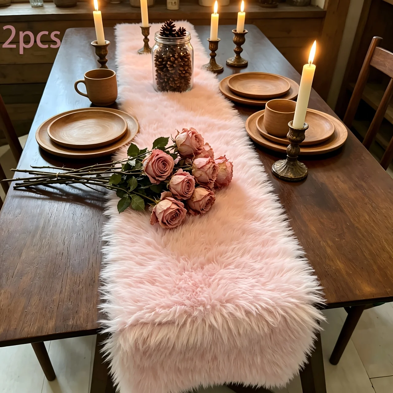 VIKAMA Plush Table Flags Are Not Prone To Shedding. They Are Elegant Table Decorations for Wedding Banquets and Festivals