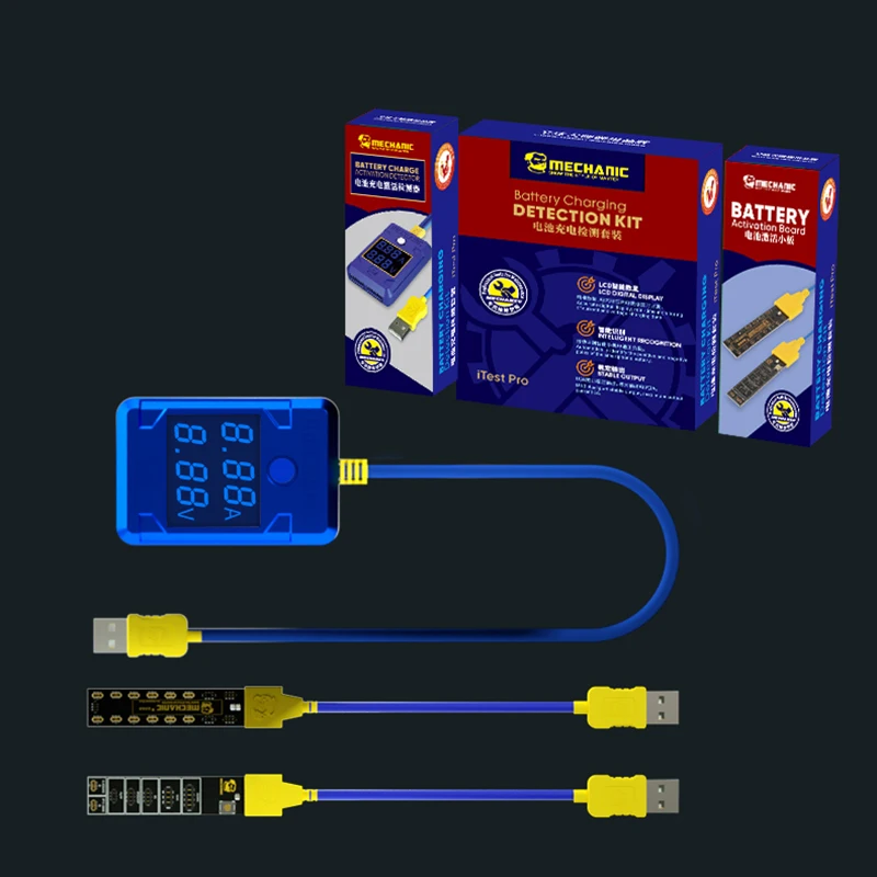 Universal Battery Quick Charging Activation Board LCD digital display Current and voltage Test Fixture for iPhone and Android