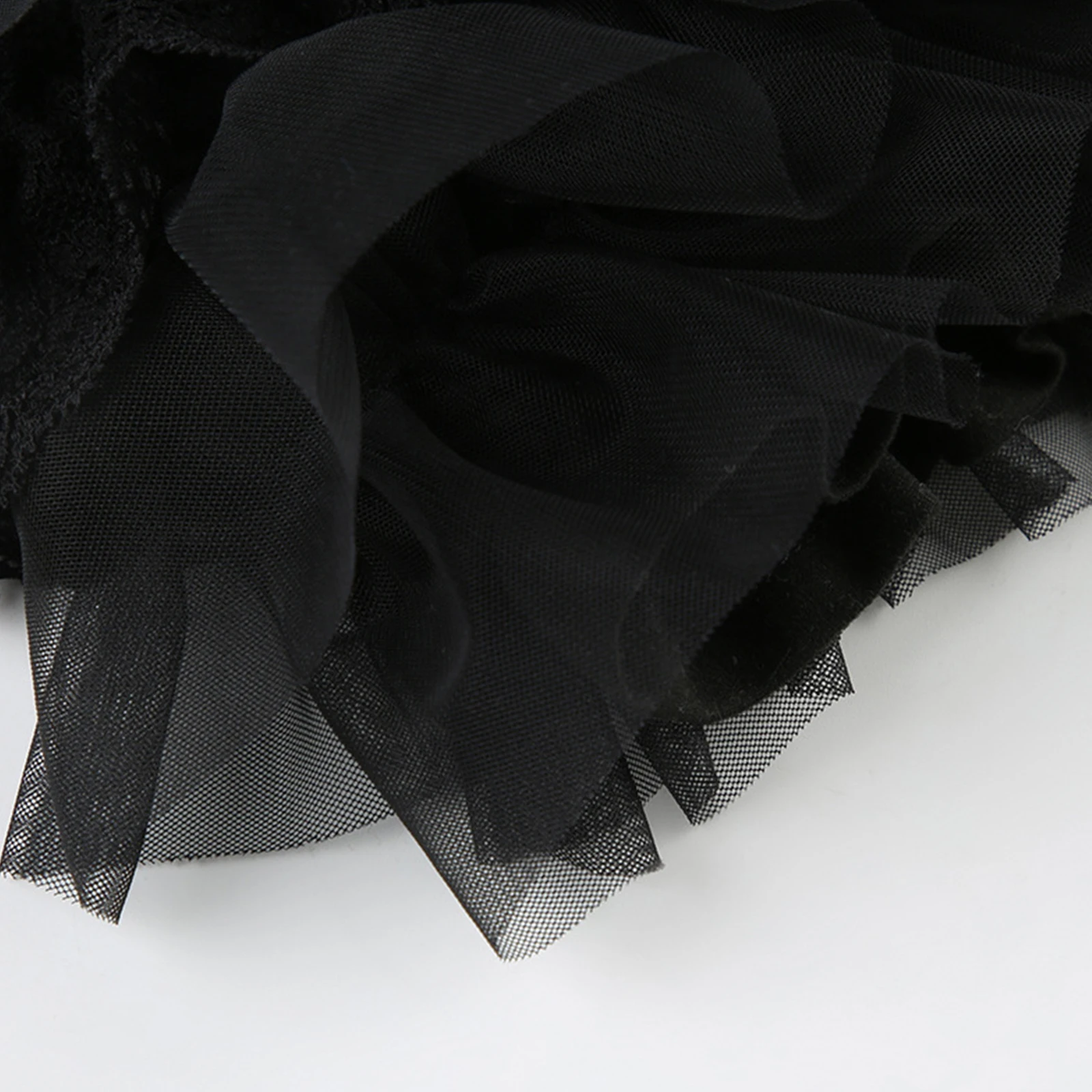 النساء المتدرج تكدرت الدانتيل السراويل بسط الخصر منخفضة الارتفاع السراويل القصيرة لوليتا القوطية فستان السلامة السراويل اليومية غير رسمية #6