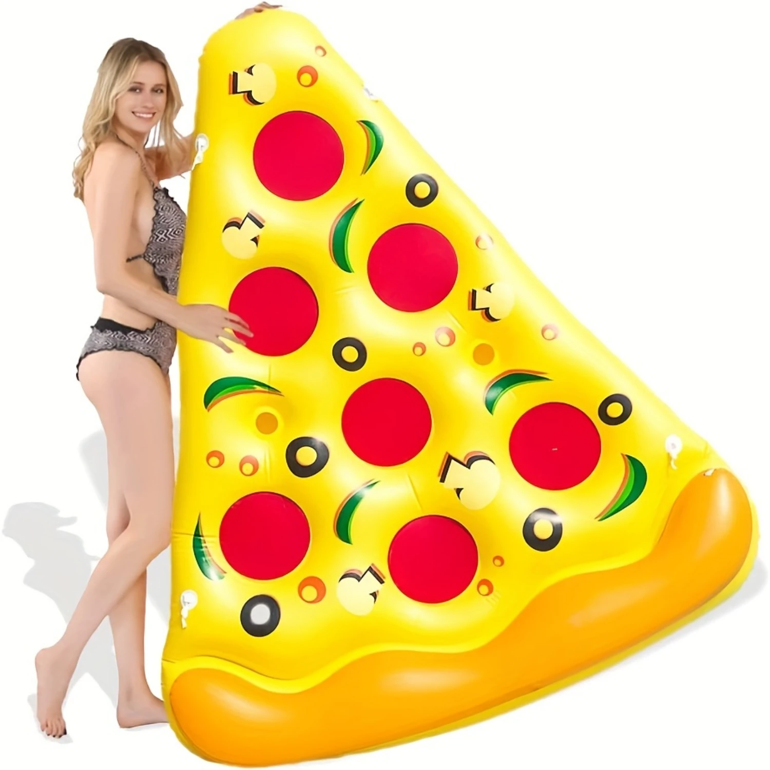 Giant Pizza Slice Pool Float - Ultimate Summer Fun & Party Must-Have - Comfortable Beach Lounge for Swimming Parties, Poolside R