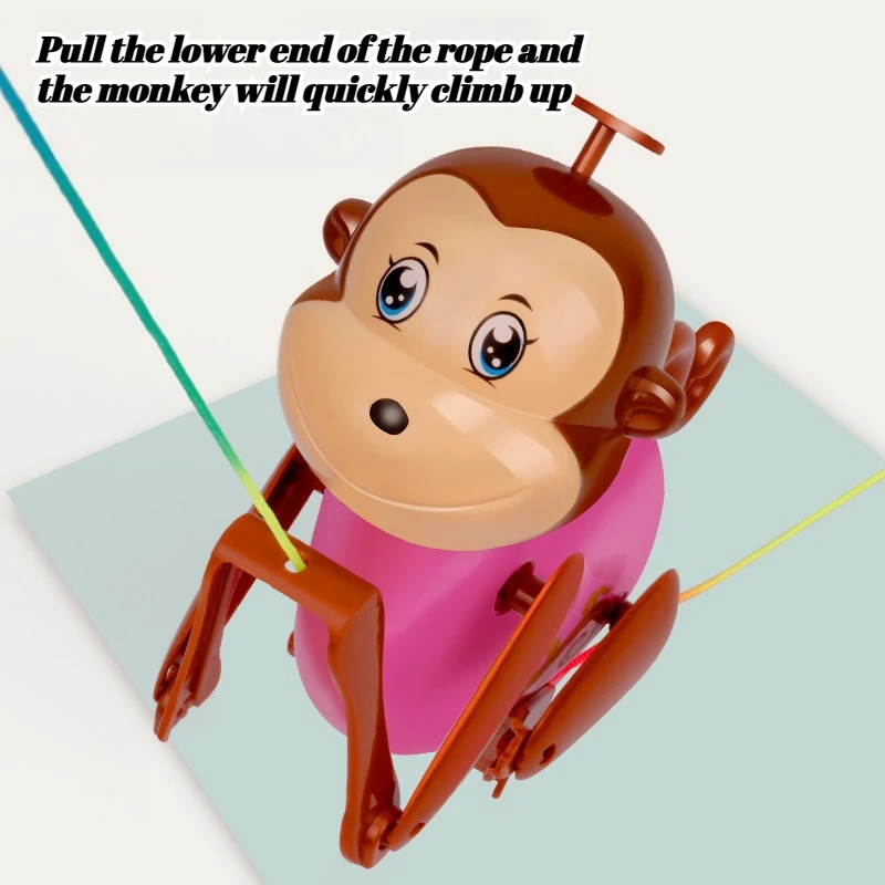 Kreatywna zabawka dla dzieci: Małpa wspinająca się po linie, interaktywna gra rodzic-dziecko, produkt hit, zabawa z wciąganiem sznurka, wspinanie się po drzewie, zabawka dla dzieci, urocze lalki.