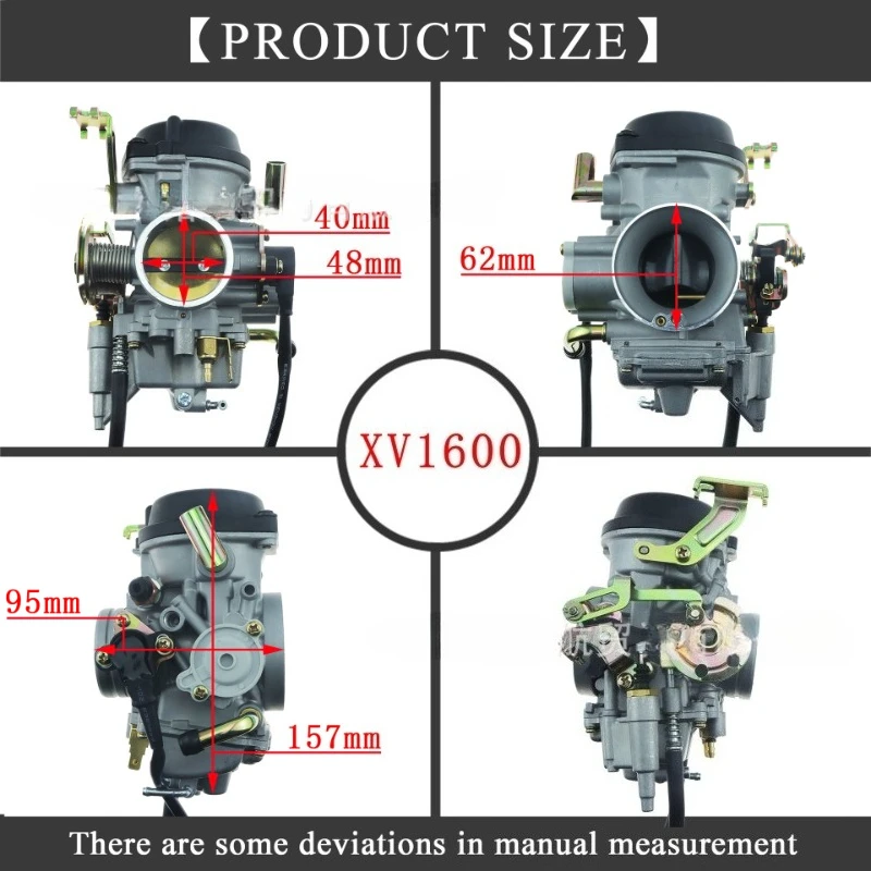 Carburetor for Yamaha Road Star XV1600 1999-2003 XV1700 Intake Manifold Spark Plug view 6
