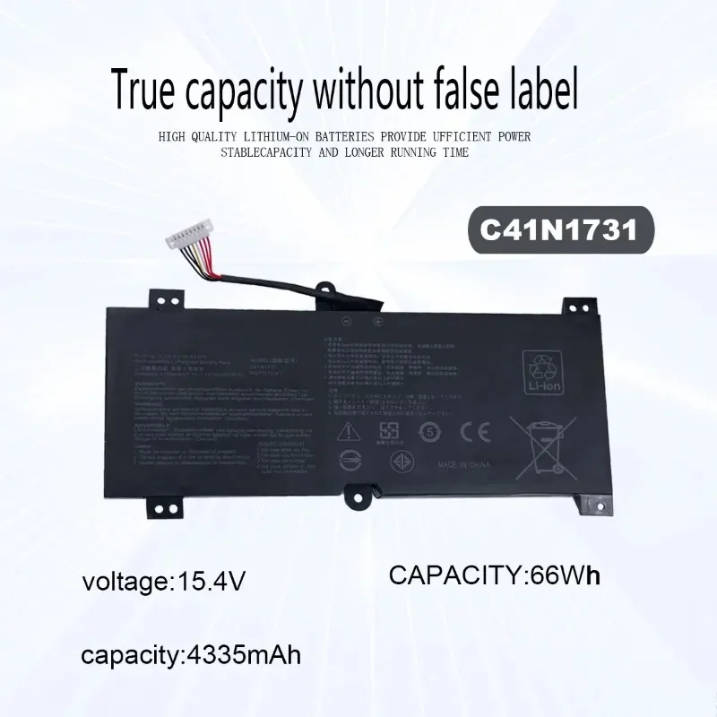 NEW Laptop Battery C41N1731 for ASUS ROG Strix Scar/HERO II G712 G732 G731 GL504GW GL504GS GL504GM GL704 GL704GW GL704GV