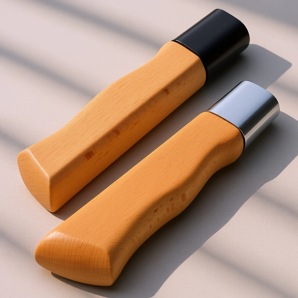 

2Pcs Rosewood Handle for Cutter Wooden Replacement Grip Ergonomic Chopping Cutter Handle Kitchen Knife Upgrade Part