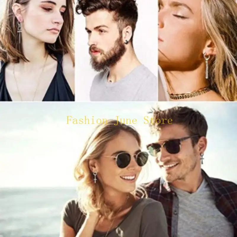 N5KA 20 Pcs/Set Personality Versatile Men and Women Earrings Simple Stylish Earrings