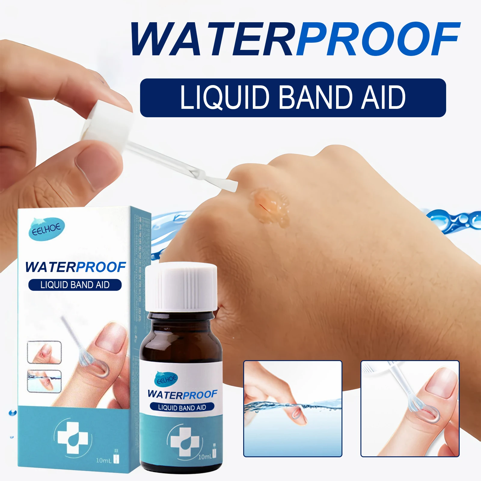 Wasserdichter Flüssigverband, selbstklebendes Wundreparatur-Gel, Erste-Hilfe-Verband zur Reparatur von Wunden, Schnitten und Abnutzungen.