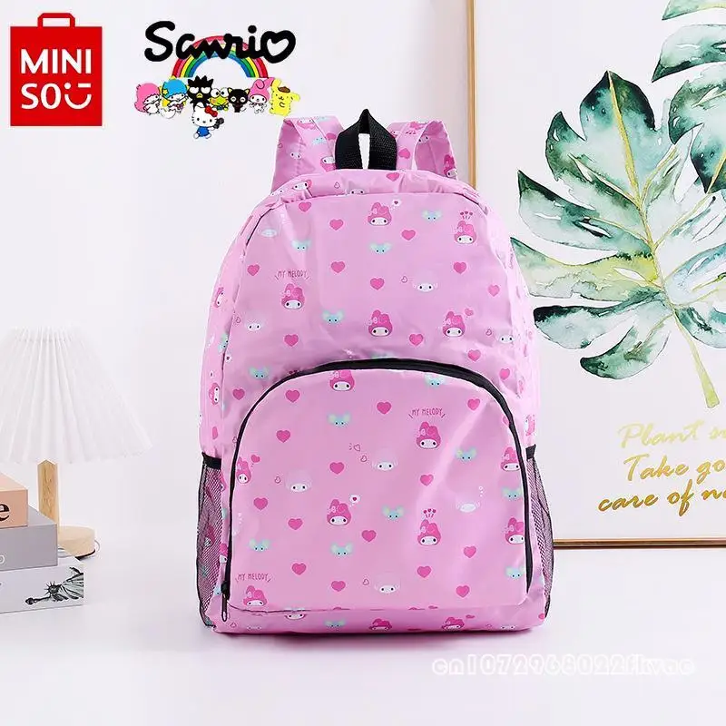 Sanliou 2024 New Student Backpack Fashionable High Quality Girls' Foldable Backpack Cartoon Large Capacity Women's Backpack