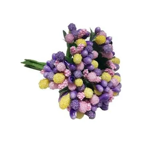 Flower Artificial Bud Flower Mixed Color 2cm * 2cm 12 Branch = 144 Pcs