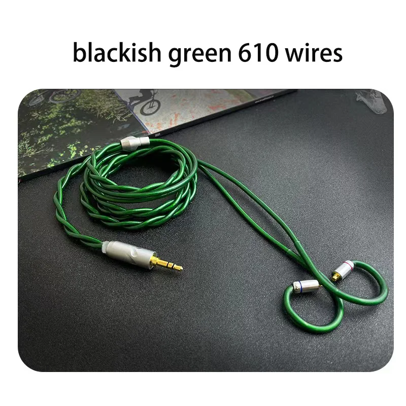 

DIY 610 wires Headphone Earphone Cable A2DC QDC IE80 IE400 IM IPXUE6 MMCX 0.78 2Pin 2.5mm 4.4mm 3.5mm Custom Headphone Cable